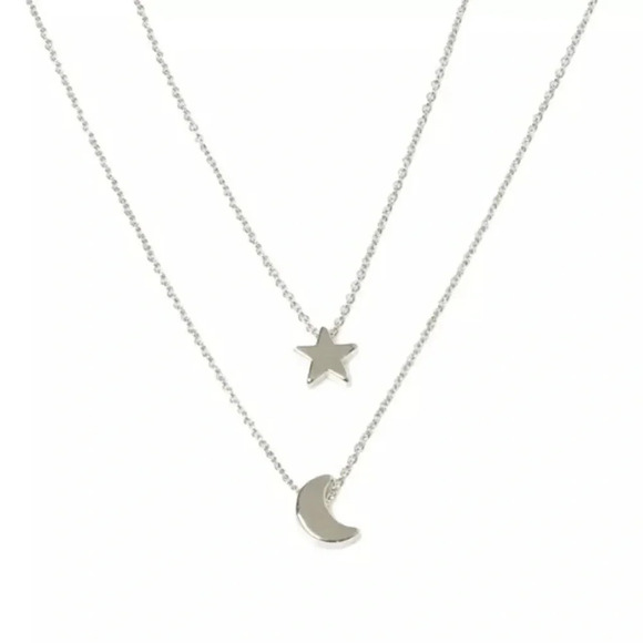 Moon and stars stacked multi strand necklace - Picture 1 of 6